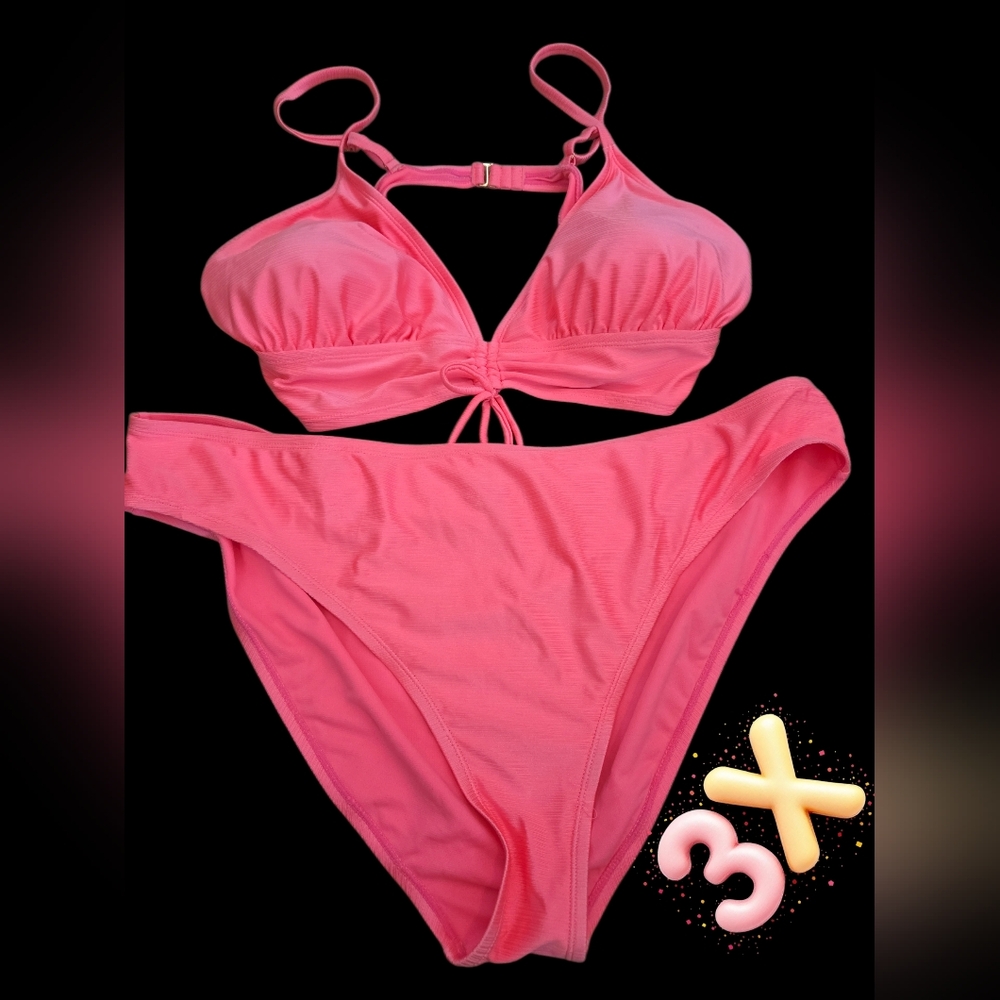 New BluC 2pc Bikini swimsuit set women plus 3X